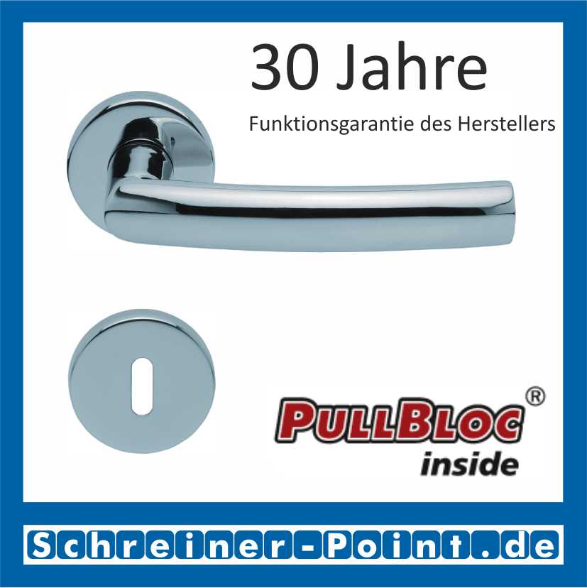 Scoop Geo PullBloc Rundrosettengarnitur, Rosette Edelstahl poliert